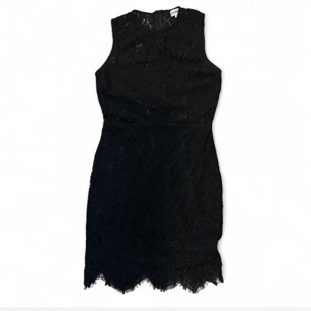Superdown Black Lace Midi Dress